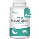 Melatonin 10 mg tablete – hitro sproščanje Naravni nočni spanec za odrasle. (300 Število)