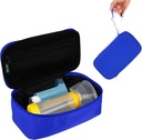 Lepotni potovalni kovček za prenosni nebulator, Inhaler Spacer za otroke in odrasle, Inhaler imetnik Astma nosi vrečko z mesh Pocket za medicino in druge bistvene, modra (samo primer)