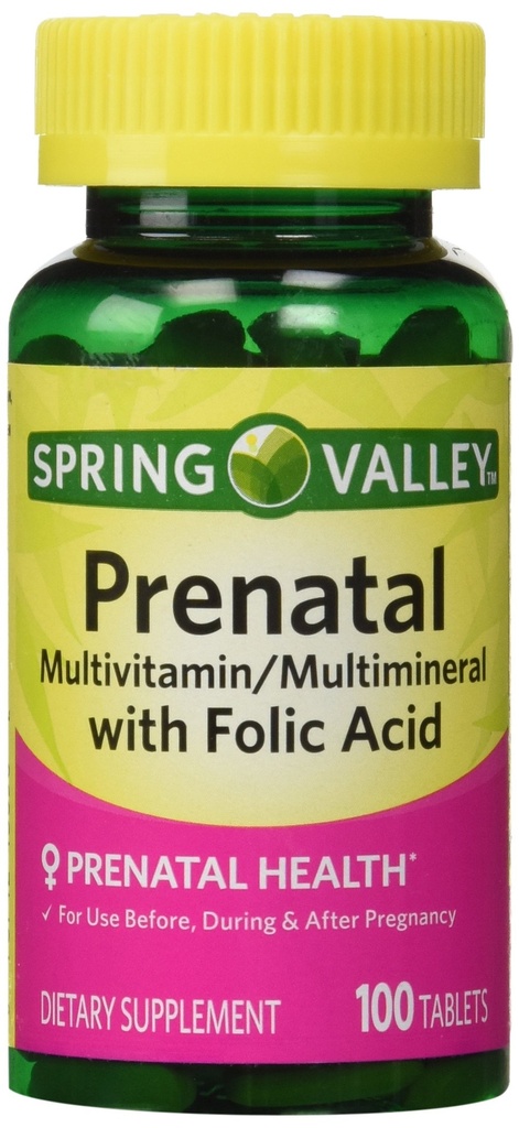 Spomladanska dolina - prednatalni, multivitaminski, multimineralni, 100 tablet w. folna kislina
