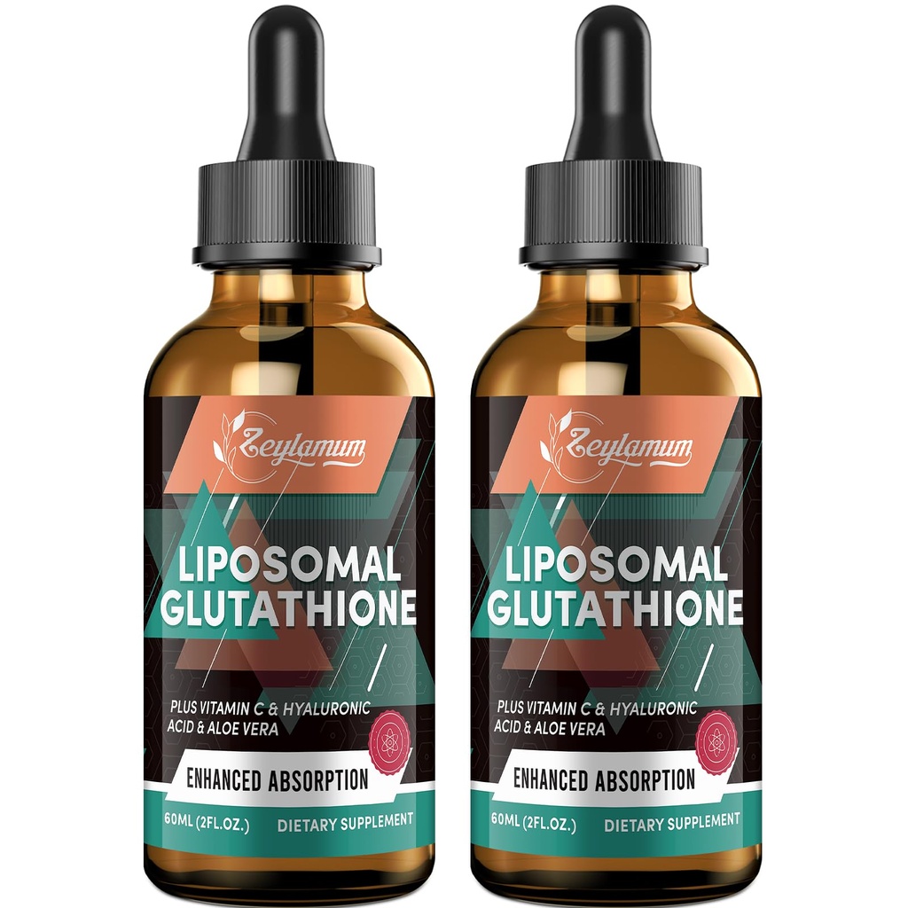 2000MG liposomske glutationske tekoče kapljice, ultra visoka absorpcija, naravna razstrupitev, imunski sistem in kožni suprot*, L-glutation, vitamin C in hialuronska kislina, kapsule Alternativna, 4.05 OZ