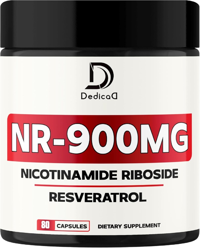 NAD Nikotinamid Riboside Resveratrol 900mg Plus Resveratrol 100MG - Celična proizvodnja in obnova, Dobro staranje, Skupna vitalnost - 80 kapsul