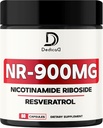 NAD Nikotinamid Riboside Resveratrol 900mg Plus Resveratrol 100MG - Celična proizvodnja in obnova, Dobro staranje, Skupna vitalnost - 80 kapsul