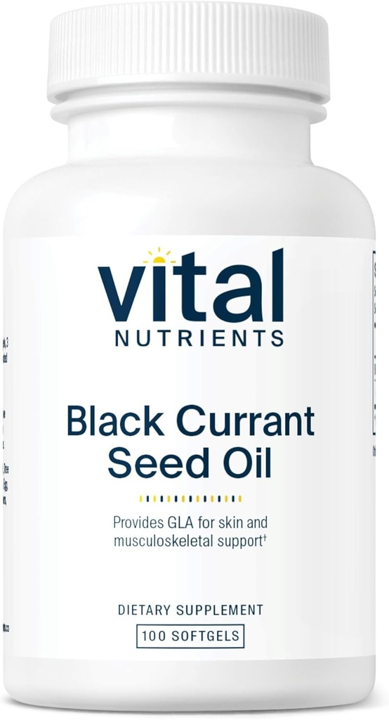 Vital Nutrients - črni ribez Seed Oil - Essential Omega 6 Maščobne kisline - Vsebuje gama linolensko kislino (GLA) - Kartilaža, Joint, in živčne funkcije Podpora - 100 Softgels na steklenico