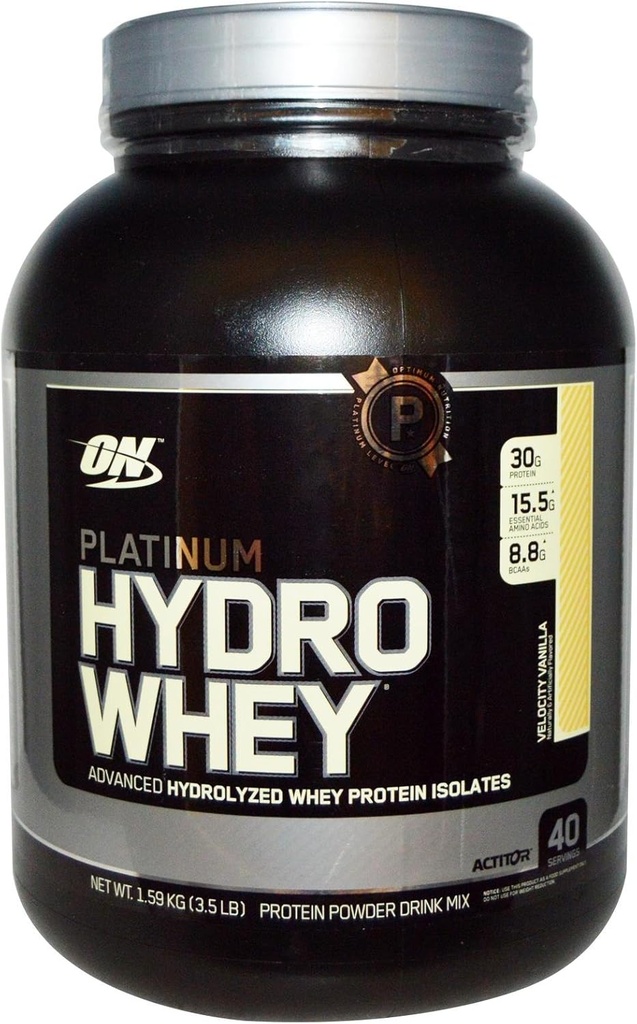 Optimalna prehrana 100% Platinum Hydro Whey Velocity Vanilla 3.5lb beljakovine