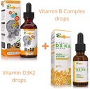 Vitamin B kompleksne kapljice + vegan vitamin D3 K2 kapljice