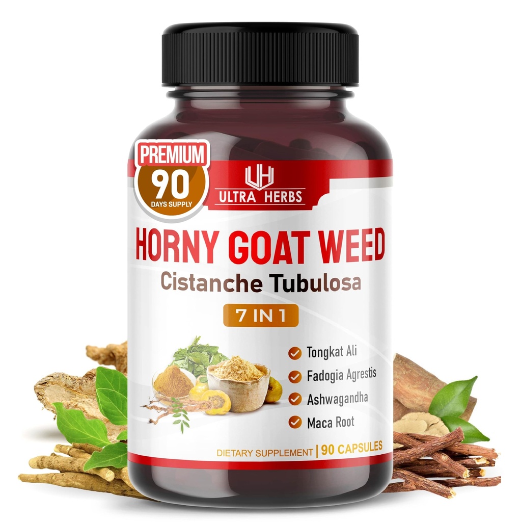 Ultra Horny Kozel Tongkat Ali Maca Root Tribulus - povečanje energije, Stamina & Performance s Fadogia Ashwagandha Ginseng L-Arginin (90 število (Pack od 1))