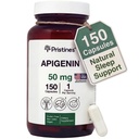 Pristine's Apigenin dodatek za kapsule za spanje - 50mg 150 dnevna oskrba - prostata in podpora za spanje najdemo v kamilični prašek za sprostitev, zdravo staranje, zdravje možganov in srca, in imuniteta