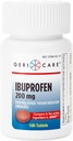 GeriCare Ibuprofen 200 mg bolečina Reliever in vročina reduktor – tablete za glavobole, prehlade, zoboboli, in skupno bolečino 100 število (Pack od 1)
