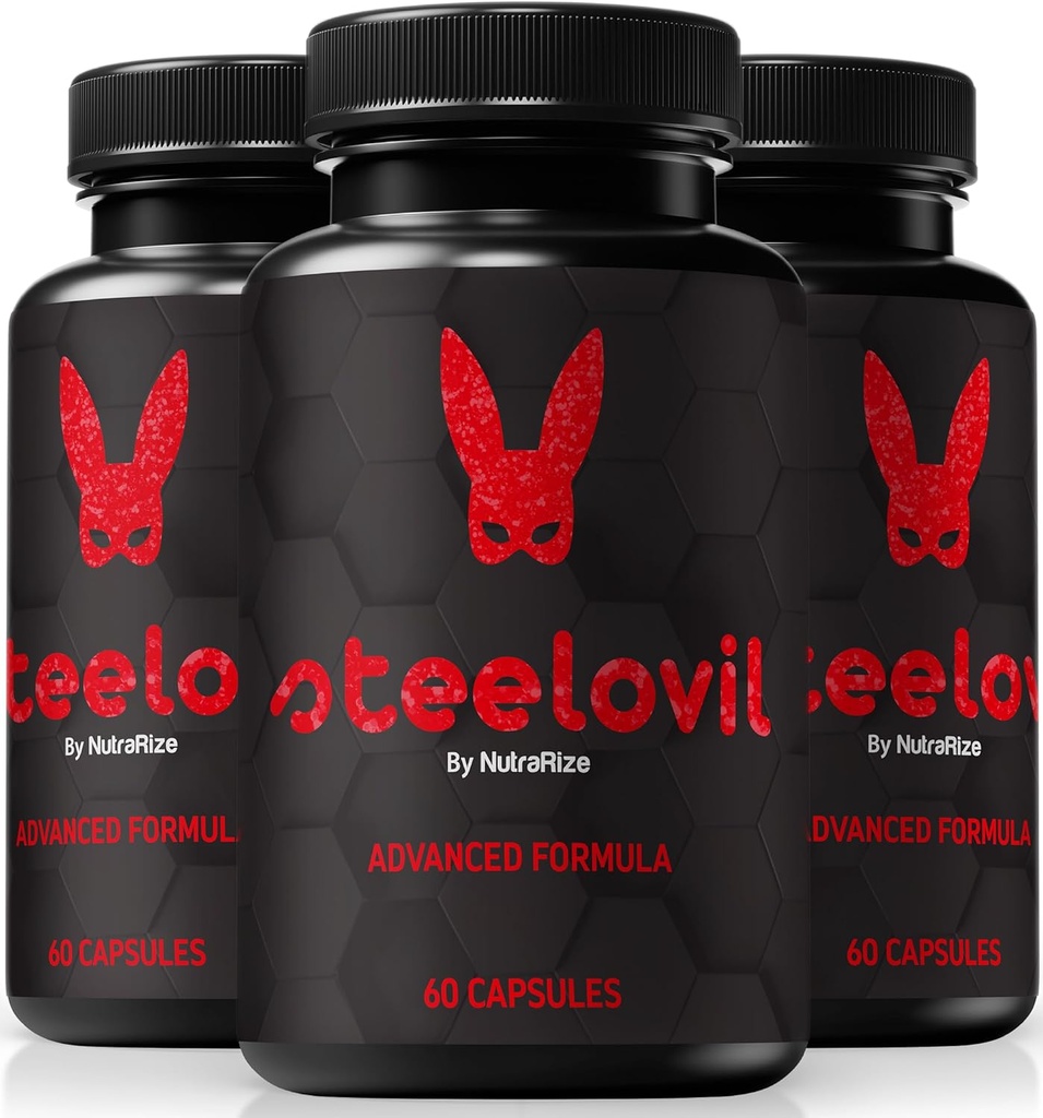 (3 paket) Steelovil Kapsule za moške, Uradna Steelovil tablete za celovito podporo, Vse naravne moški dodatek za podporo energije in splošno zdravje, Jeklene nakoval Pastillas Pregledi (180 Kapsule)