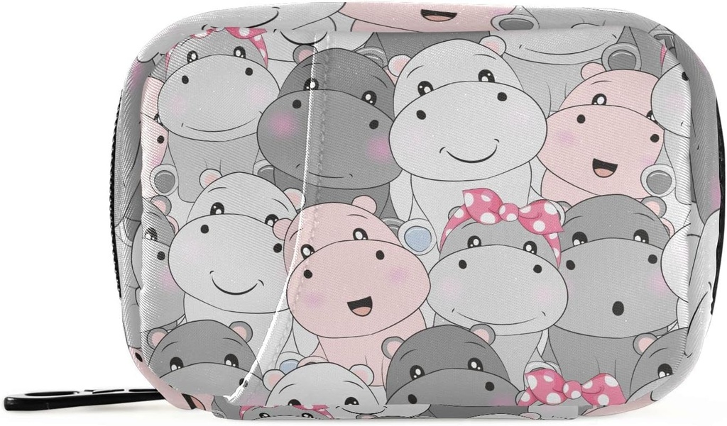 Box tablete Hippo cartoon 7 dan tablete primer tablete potovalne tablete organizator vrečko z zadrgo prenosni tedenski vitamin medicina dodatek imetnik vrečka
