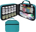 Velika oblazinjena tableta Bottle Organizer, Medicine Bag, Case, Nosilec za zdravila, Vitamini, in medicinske potrebščine - Travel Medicine Organizer in Domov Shranjevanje Med Bag - Turquoise (Brez ključavnice