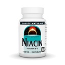 Vir Naravni Niacin, vitamin B-3, ne- GMO, 100 mg - 250 tablet