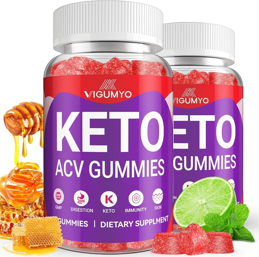 Keto ACV Gumies 1500MG Keto Apple Cider Vinegar Oblikovan z peete sok v prahu B12 Vegan Non GSO 120 Gumies