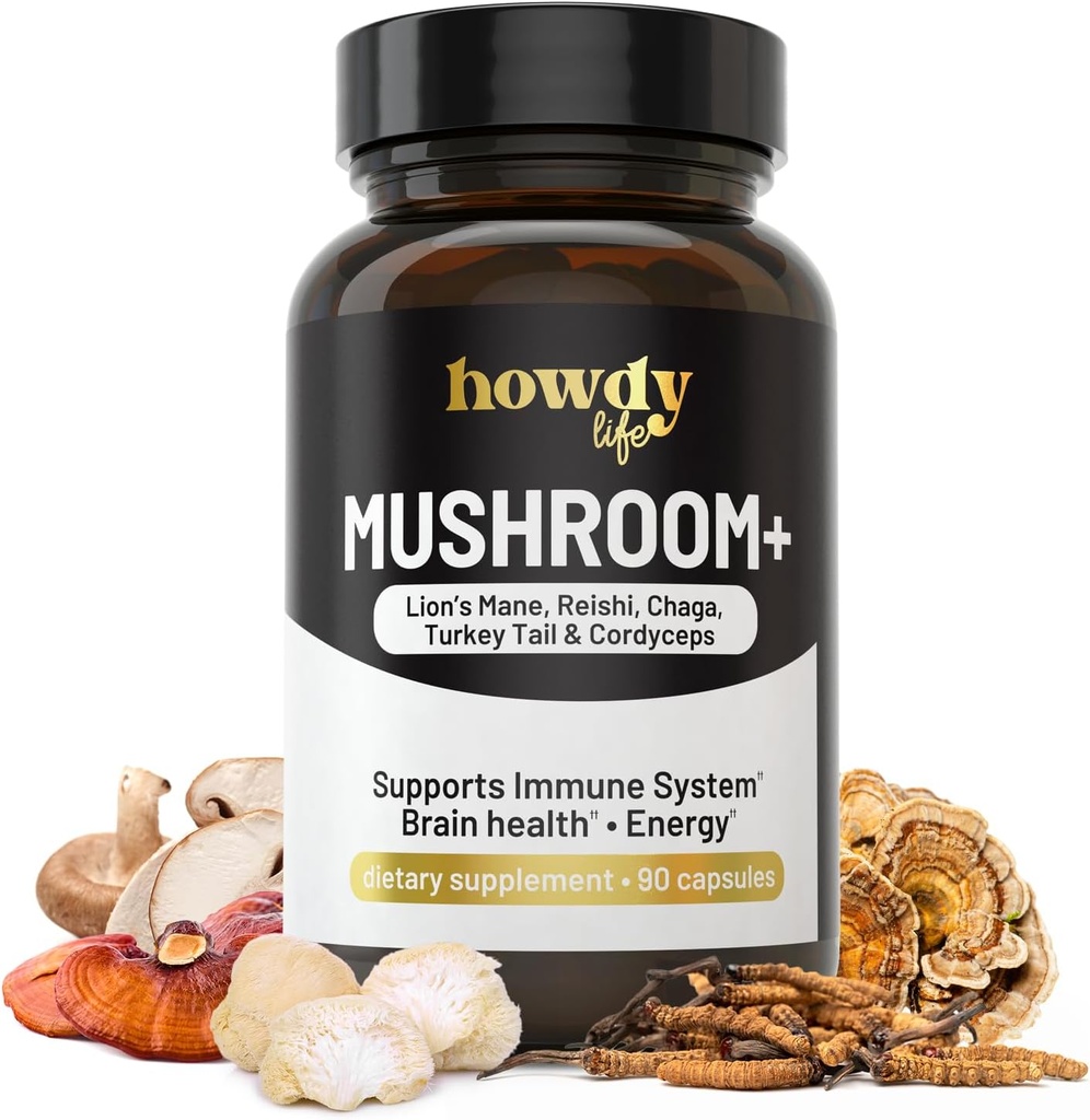 Levi Mane dopolnilne kapsule - Gobe dopolnilo Brain Booster z Reishi, Chaga, Cordyceps in Turčija rep gobe prahu - Nootropična in energijski dodatek za spomin in fokus