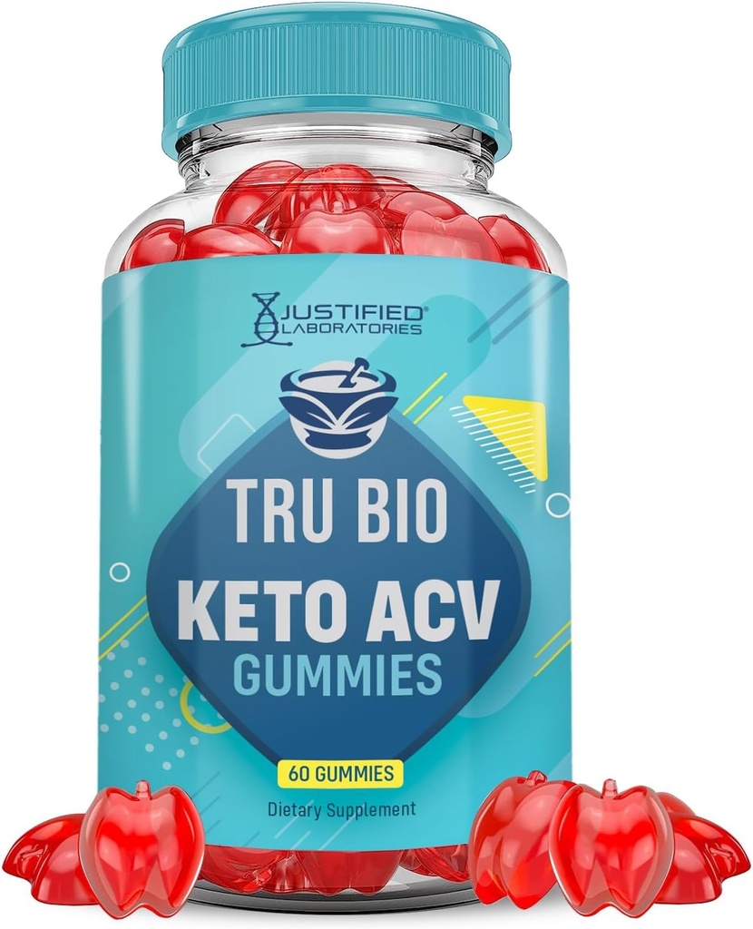 Upravičeni laboratoriji Tru Bio Keto ACV Gummies Napredna Formula 1000MG TruiBIo Keto Gummies Apple Cider Vinegar Oblikovan z Granatni beet Juice v prahu B12 Vegan Non GSO 60 Gummies