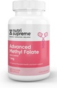 Nutri Supreme Advanced Metil Folate, zelo absorbtivno aktiven Folat, 1 Mg, Enostaven na dan Vegetarijanske kapsule, 90 Število