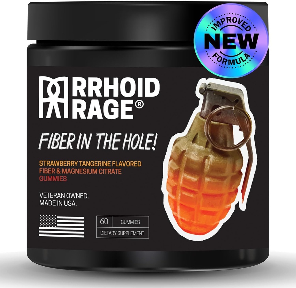 Fiber in Magnezij Gumies, Made in USA, Podpira Prebavno zdravje, Olajša zaprtje, Pomaga preprečiti hemoroide, ima tako topno in netopen Fiber, 60 ct (1)