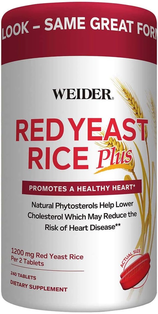 Weider Red Kvas riž Plus 1200 mg, 240 tablet