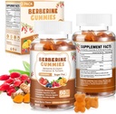 120 Count Berberine Extract Gummies 2000mg Natural Organic Berberine Extract HCI dodatek s Ceylon Cinamon Kurkuma za ženske Podpora prebavni imunski sistem Presnova Mešana Berry aroma