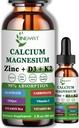 Tekoče kapljice kalcijevega magnezijevega cinka, tekoči magnezijev glicinat 500mg kalcij 1000mg z vitaminom D3,K2,B6,B12,Coq10 za kostno moč, delovanje mišic,6X močnejši od kapsul Gumies