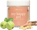 cosmix My Happy Gut, za izboljšano prebavo, napihovanje in splošno črevesno zdravje, naravna, na rastlinah osnovana superživilska mešanica, naredi do 40 postrežbe, dodan sladkor, Vegan 50 G (Pack of 1) Brown