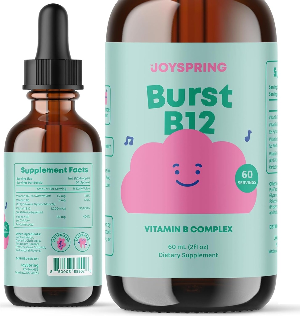 JoySpring tekoči B kompleks - večvitaminske kapljice za otroke - Genij Vitamin za otroke