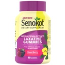 Senokot Prehranska dopolnila Laksativni Gumiji, Naravni izvleček Senna, Nežen, Nočna Relief iz občasno zaprtost, Mešana Berry Flavor, 90 Število