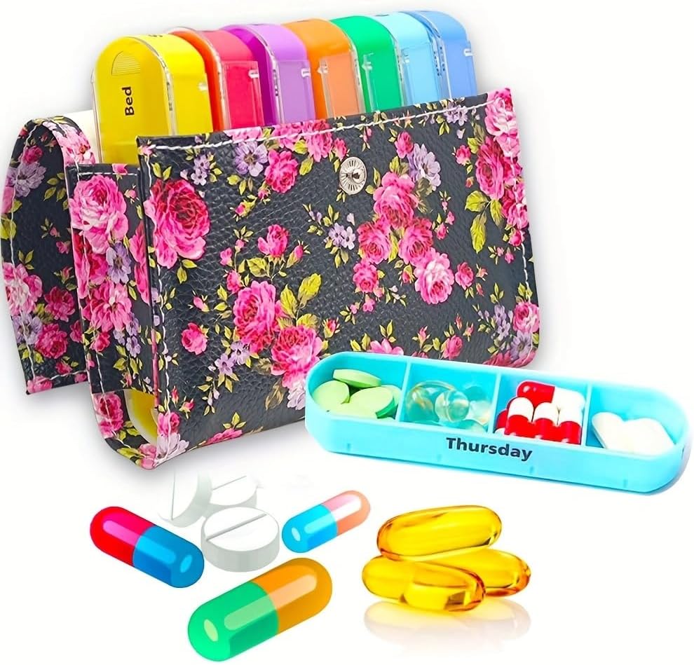 Tedenski (7-Dan) Tablete Organizator - 4 krat na dan Tablete Dispenzerji in organizator- Prenosne velike zmogljivosti Tabletebox za ribja olja, Vitamini, Dodatki