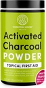 Charcoal House Hardwood Aktiviran Charcoal prašek - topična prva pomoč za izdelavo Charcoal Poultices, Charcoal Foot Moaks, Charcoal Baths & More! - 10oz