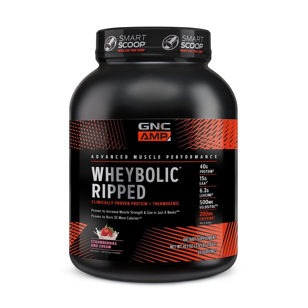 GNC AMP Wheybolic Ripped - Jagode in smetana (22 Serving)