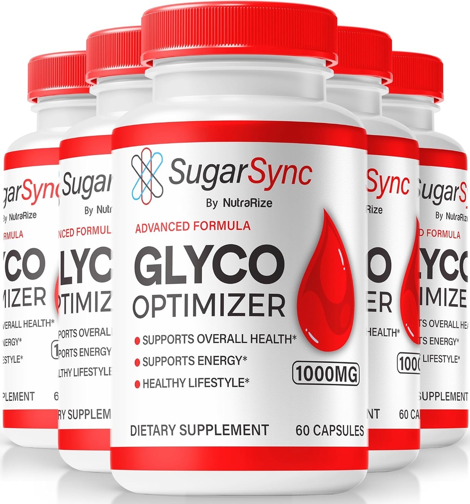 NutraRize (5 pakiranj) Sugar Sync Glyco Optimizer Kapsule, Uradni sladkorSync Glyco Optimiser, Sugar Sync Joint Optimizer, Sugar Sync Gluco Cleanse Detox Formula, SugarSync Glycol Mnenja (300 kapsul)