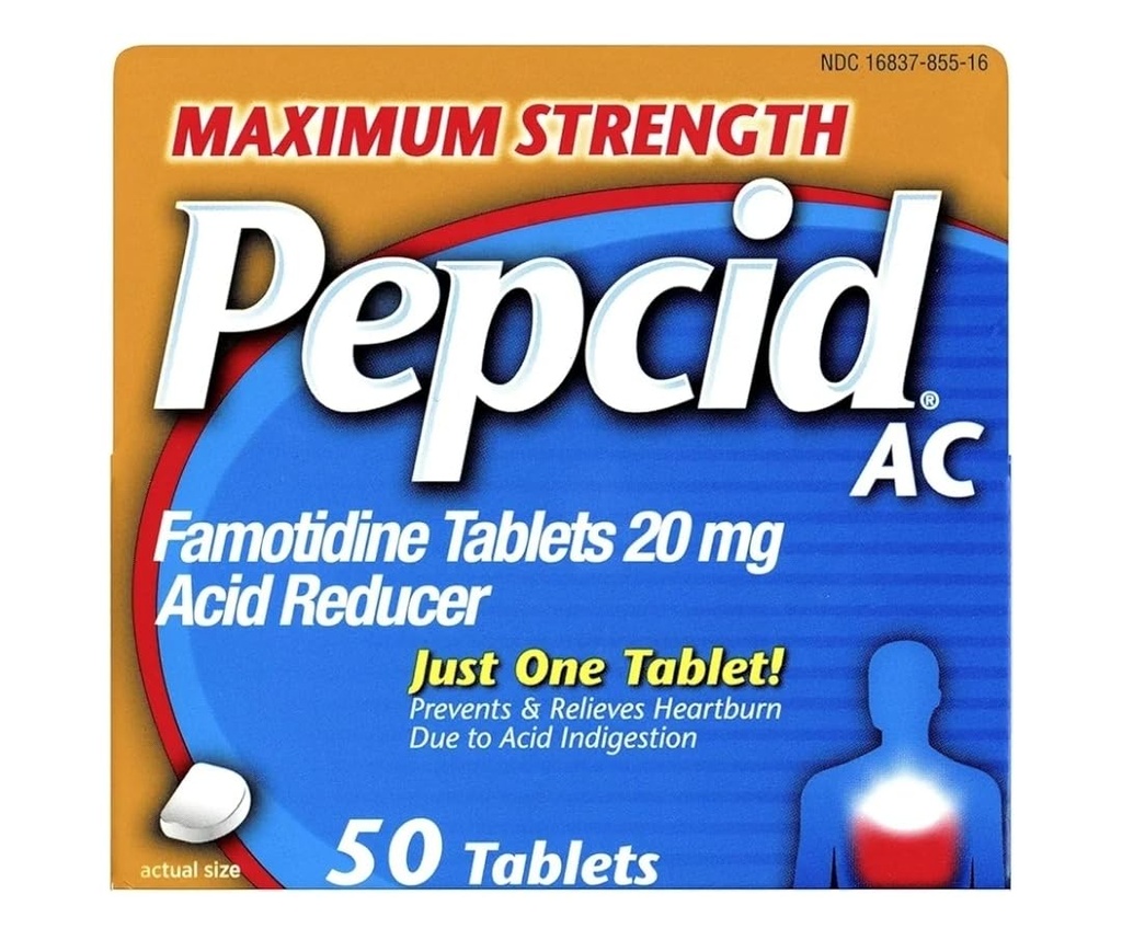 Pepcid AC Acid Reducer Največja jakost tablete, 100-Count