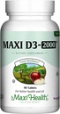 Maxi-Health Vitamin D3 2000 i.e. - za zdravo delovanje mišic, zdravje kosti in imunske podpore – 90 tablet – Najboljši Košir dodatek za odrasle