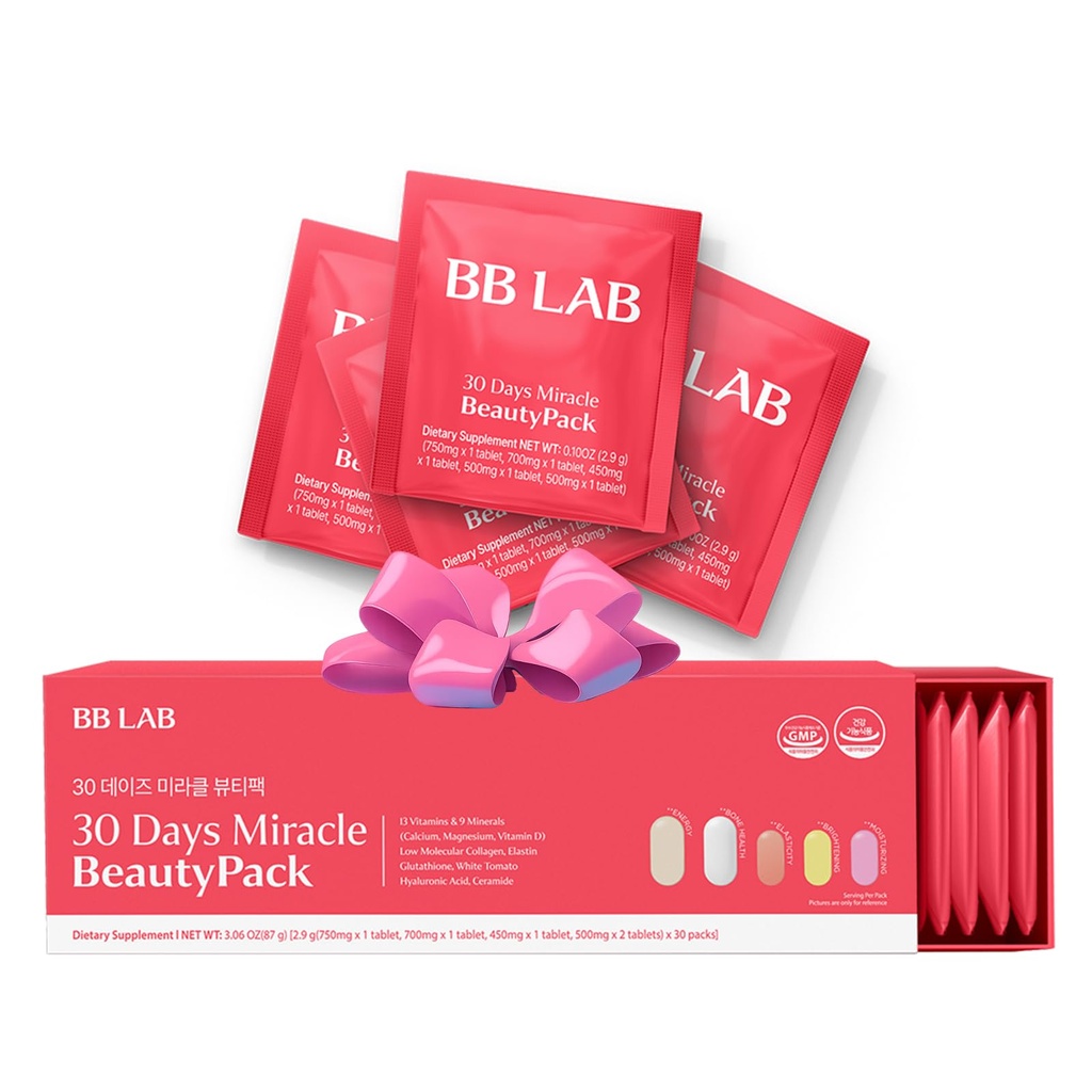 BB LAB 30 dni Čudežna lepota vse v enem pakiranju, nizkomolekularni kolagen, elastin, glutation, ceramid, hialuronska kislina, multivitamini in minerali, kalcij, magnezij, vitamin D