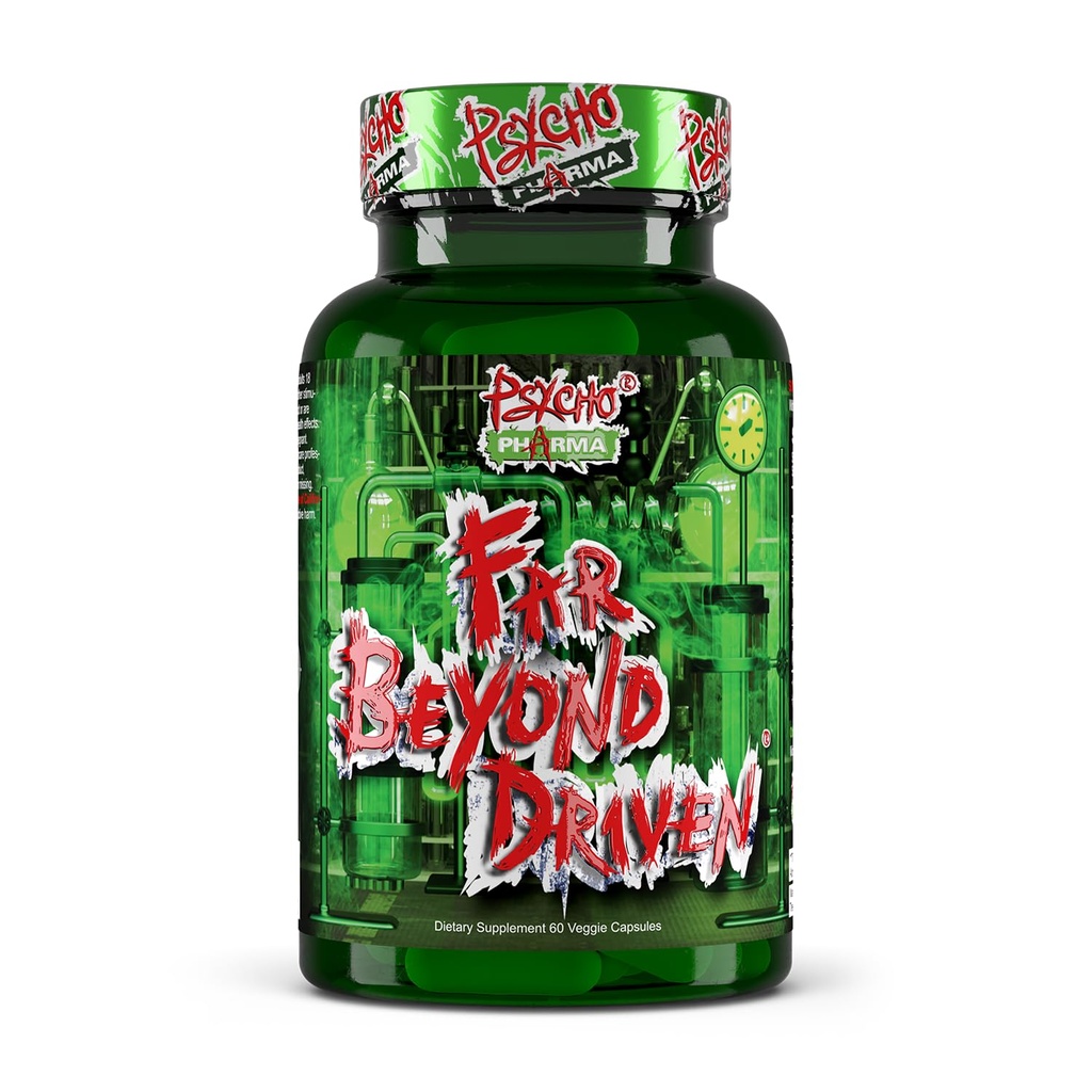 Psycho Pharma Far Beyond Driven, za povečano energijo gori z izboljšanim fokusom, pozitivno razpoloženje.