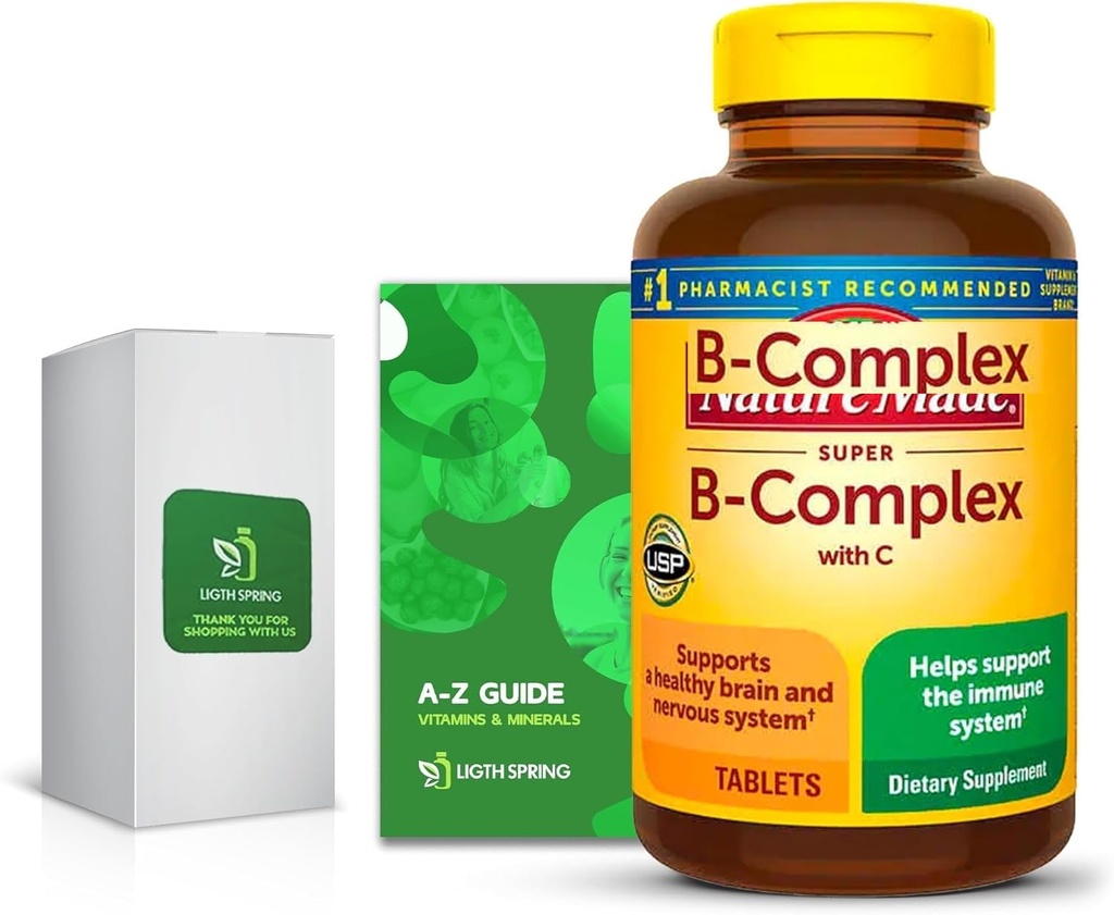 Super B-kompleks s C, 460 Tablete z ekskluzivnimi vitamini in minerali A do Z - boljši Ligth&Spring Guide (2 izdelkov)