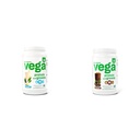 Vega proteini in zeleni proteini v prahu, vanilija - 20g beljakovin na osnovi rastlin Plus vegetarijanci, vegani in proteini in zeleni proteini v prahu čokolada (19 serving) - 20g beljakovin na osnovi rastlin Plus