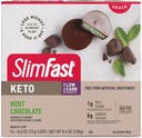 SlimFast Keto Fat Bomb Snack Cup, Mint čokolada, Keto Prigrizki za hujšanje, Nizka karb z 0g dodanega sladkorja, 14 Count Box (Packaging May Vary)