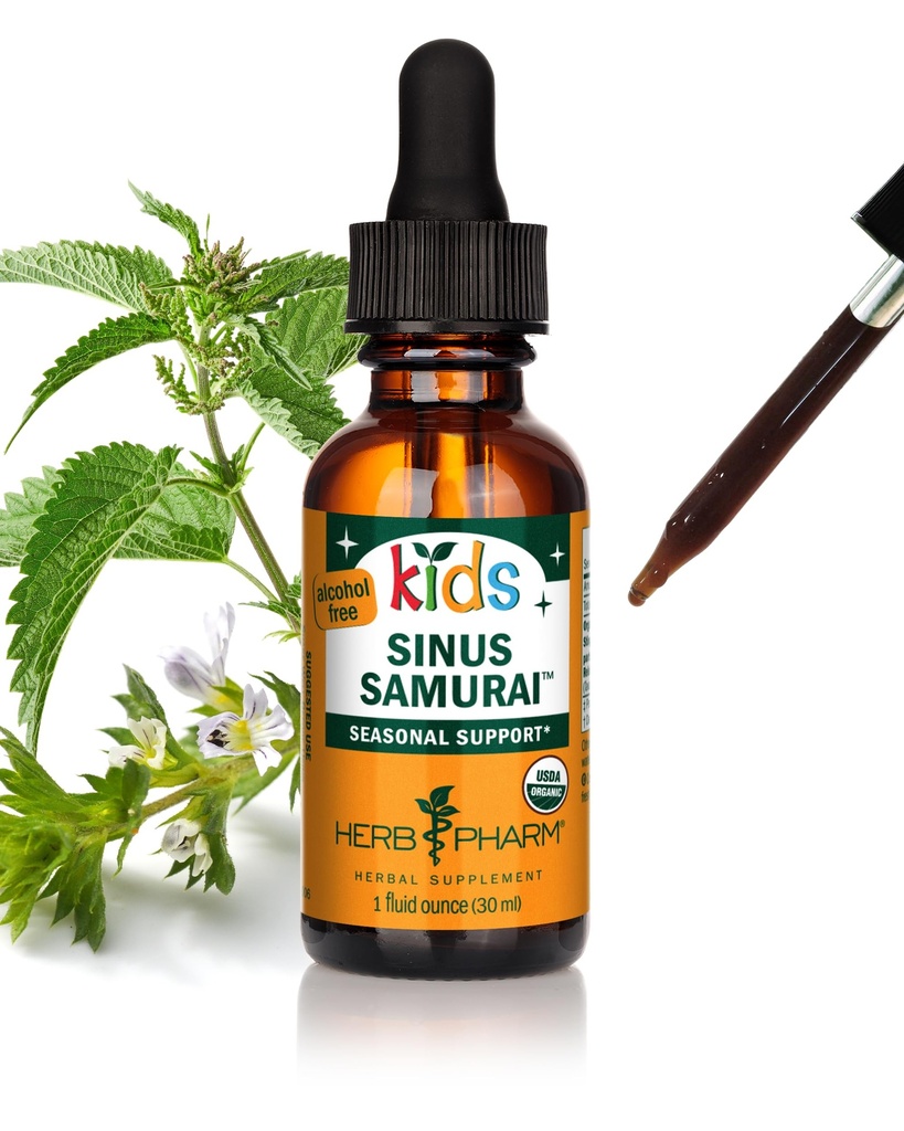 Herb Pharm Otroci Certified- Alkohol-free Sinus Samurai Liquid Herbal Formula, Organic, 1 Fl Oz