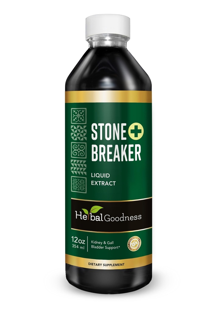 Stone Breaker 12oz – Organic Chanca Piedra Kidney Detox & Gallbladder Cleanse – Dissolves Kidney Stones & Gallstones Fast – Natural Stone Breaker Supplement for Detox and Crystal Flush – 1 Bottle
