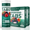 Superfood Tabs Superfoods Podjetje Detox Cleanse Drink - prehranska dopolnila za ženske in moške - Podpora Zdrava teža, Prebavno zdravje, Cravings & Bloating Relief - Mešane jagodne arome [60 tablet]