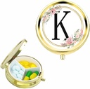 Majhne tablete Box za Purse Pocket, Personalizirane majhne tablete Primer 3 Kompartment, Cute tablete Organizator, Darilo za ženske Najstnice, Potovanja esencials, Izvrstna dragulja Box,RingPredstavitev Box