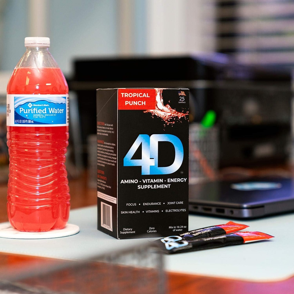 4D Clean Energy Amino-Vitamin-Energy Supplement 25 enot V 1 pakiranju, 25Count ()