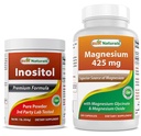 Najboljši naravni inozitol v prahu 1 Lb & magnezijev glicinat 425 mg