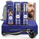 Beard darilni komplet - olje, wash, Conditioner, Roller (dolžina igle: 0,25mm) za brado, skladišče vrečko, mustache darila Set za fanta moža oče mu moški