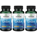 Swanson GABA - Aminokisline dodatek spodbujanje mir in sprostitev za podporo mirnega spanja - Visoka jakost Formula za podporo zdrave ravni stresa - (100 kapsule, 500mg vsak) (3 paket)