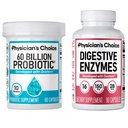 Izpit zdravnika - Optimal Gut Health Bundle: 60 milijard probiotik 60ct + Prebavne encime 90ct za prebavne Comfort in imunske podpore