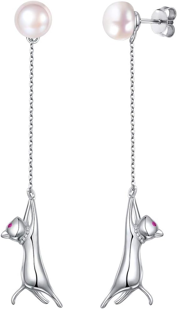 SILVERKUTE 925 Sterling srebrni uhani za ženske,Srebro mačka/Dinozaver/Zlobni rog/Leaf/Snake/Skeleton Različni uhani ali ušesne lisice