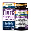 Jetrna čistila Detox in popravila – 28-v-1 Podpora jeter - mleko Thistle Dandelion NAC Alpha Lipoic Acid Artichoke & Reishi Chaga Turčija Tail Gobe – Active Jetra Health Supplement, 1540mg (60 kapsul)