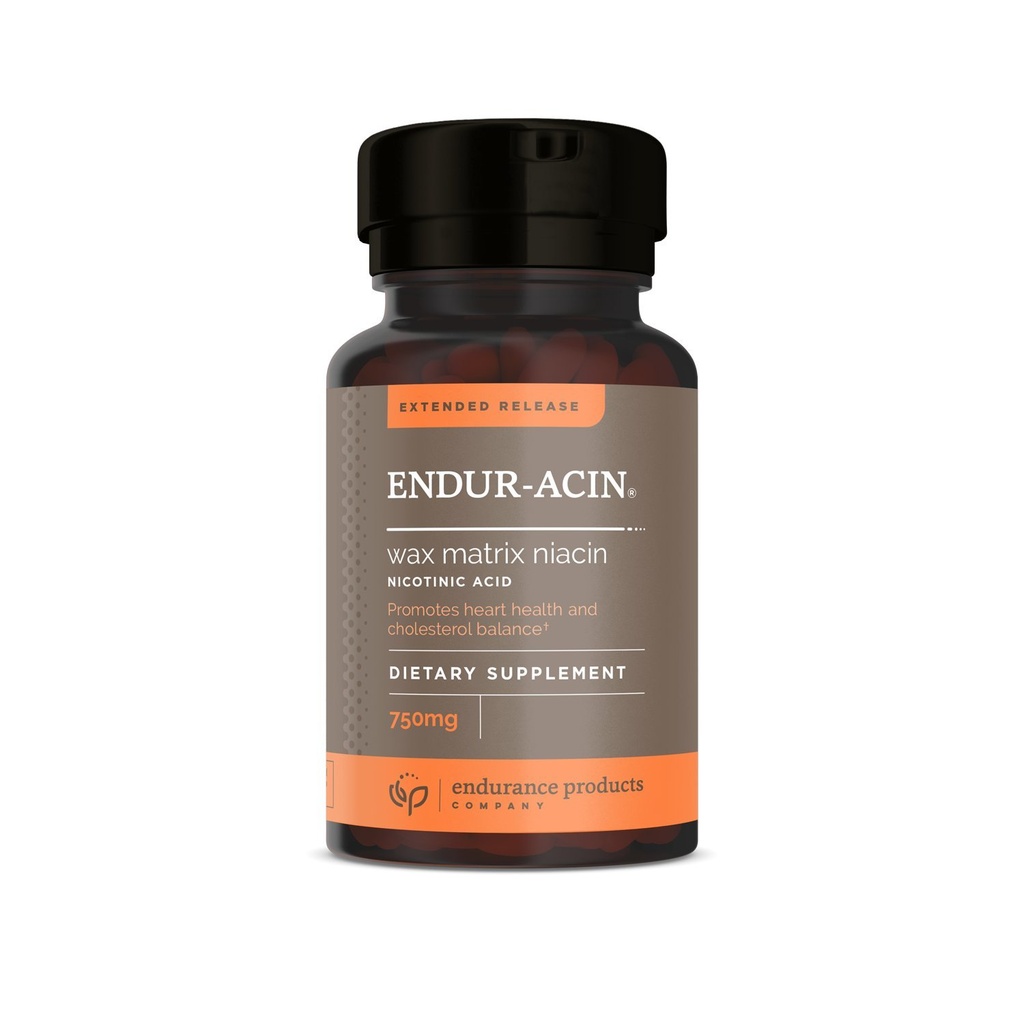 ENDUR- ACIN Niacin, Heart Health & Healthy Holesterol Balance dodatek, razširjena sprostitev za optimalno absorpcijo, Gluten Free, 750mg (200 tablet)